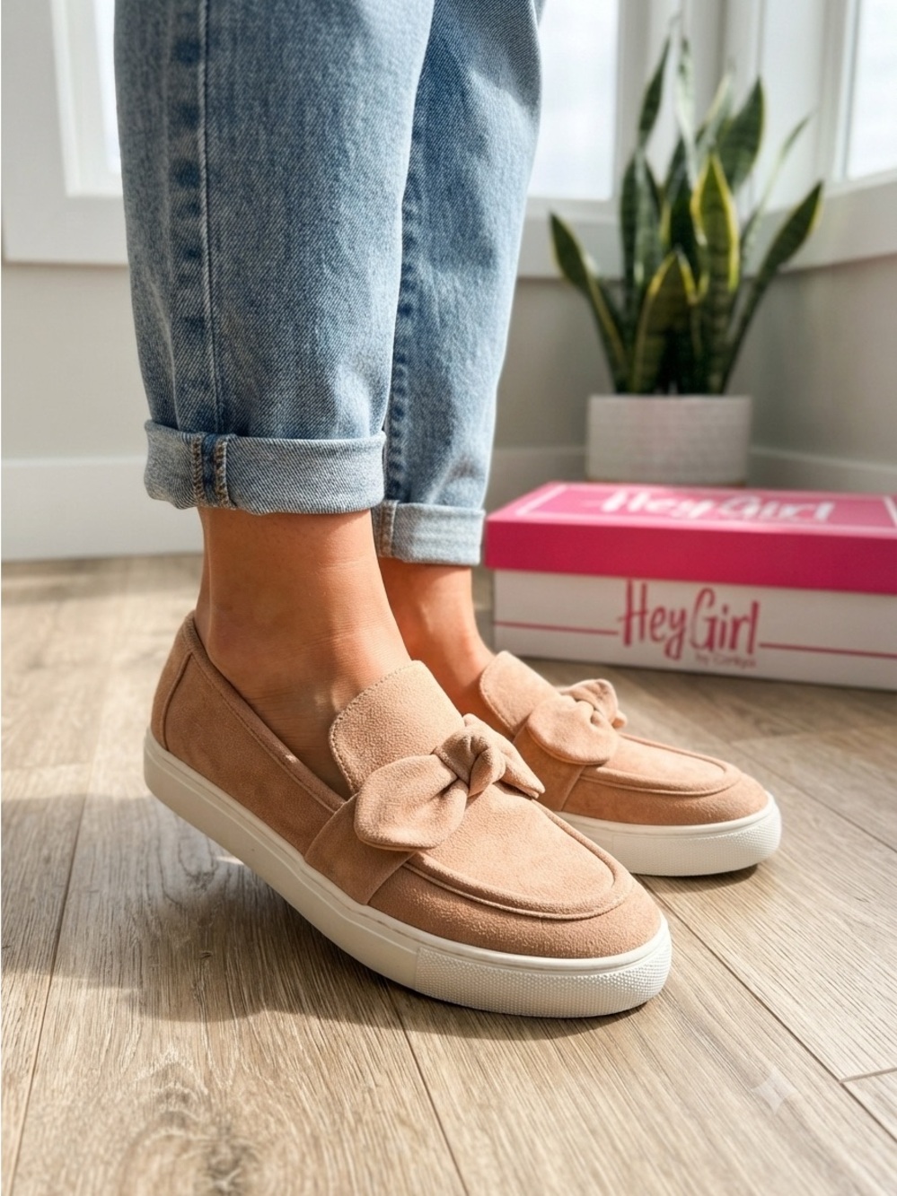 NEW Hey Girl by Corkys Camel Faux Suede Loafers -Size 10